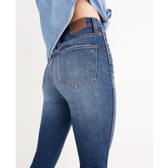 Madewell 10" High-Rise Skinny Crop Jeans in Rosecliff Wash Size 24 - Picture 8 of 12